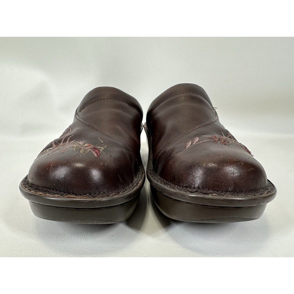 Naot Mule Shoes Womens Israel Madras Brown Embroidered Leather Size 40 9‎ US - Picture 2 of 9